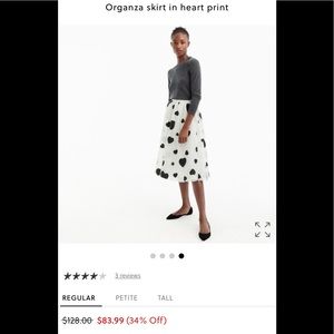 Jcrew heart skirt